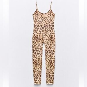 Zara Leopard Print Jumpsuit